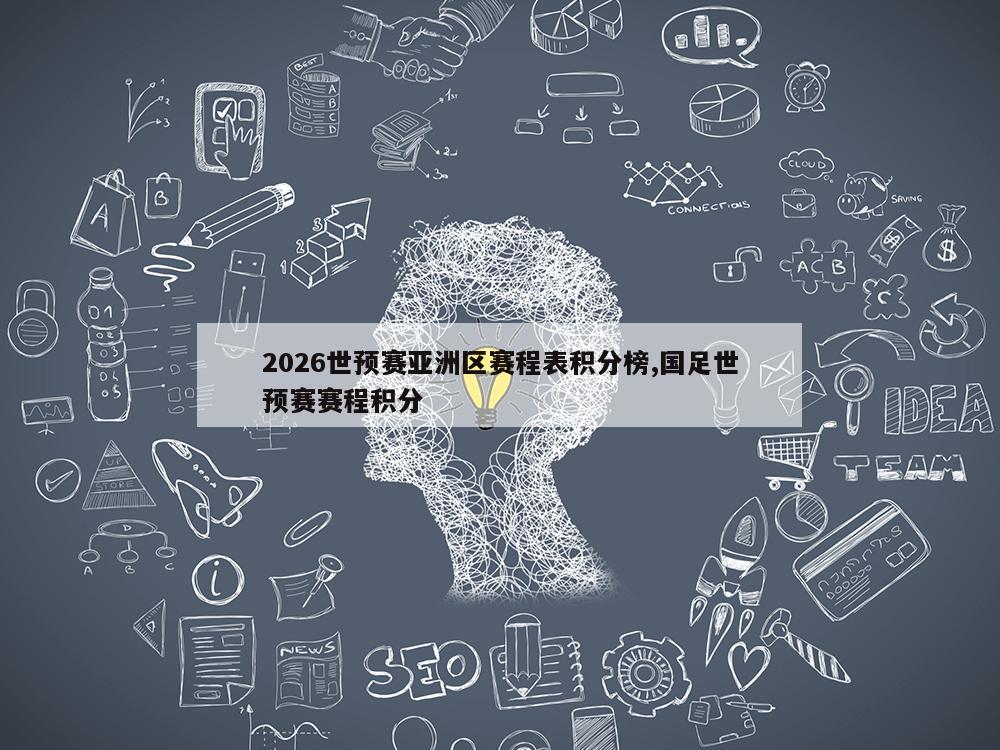 2026世预赛亚洲区赛程表积分榜,国足世预赛赛程积分